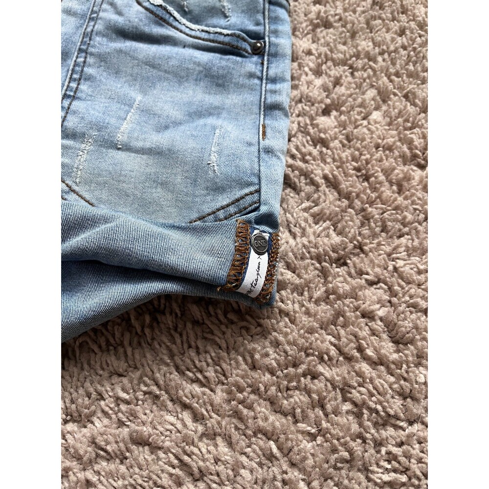 One Teaspoon Harlets Button-Fly Rolled Cuff Short… - image 3